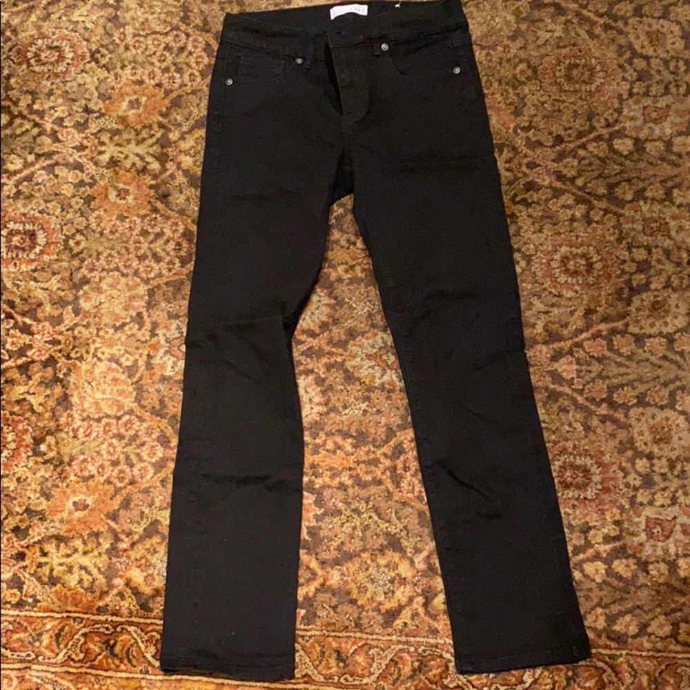 Loft Black Modern Straight Leg Jeans Petite-4P/27